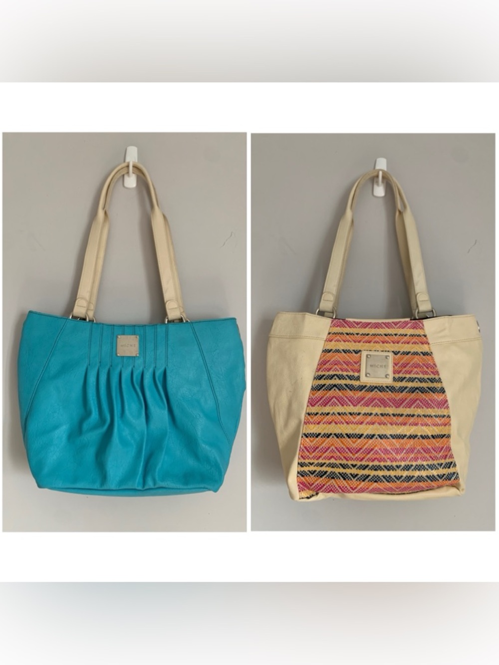 Miche Demi Base and two Shells with Cream Handles